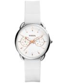 Fossil Women's Tailor White Silicone Strap Watch 35mm Es4223