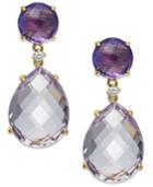 Amethyst (20 Ct. T.w.) And Diamond Accent Drop Earrings In 14k Gold