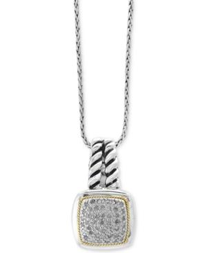 Balissima By Effy Diamond Cluster Pendant Necklace (1/5 Ct. T.w.) In Sterling Silver & 18k Gold