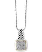 Balissima By Effy Diamond Cluster Pendant Necklace (1/5 Ct. T.w.) In Sterling Silver & 18k Gold