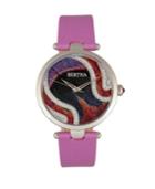Bertha Quartz Trisha Collection Lilac Leather Watch 39mm