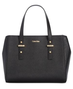 Calvin Klein Small Saffiano Crossbody Satchel