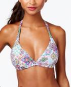 Profile Blush By Gottex Floral-print Halter Bikini Top Women's Swimsuit