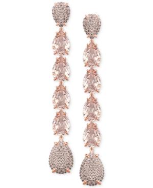 Swarovski Crystal & Pave Linear Drop Earrings