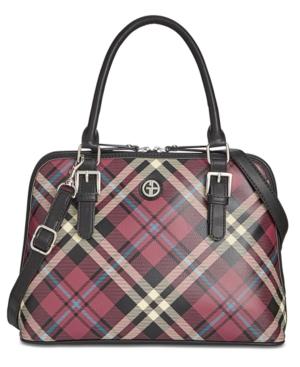 Giani Bernini Plaid Dome Satchel, Created For Macy's