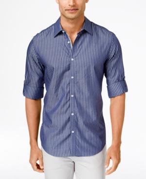 Calvin Klein Men's Dobby Stripe Long-sleeve Shirt