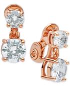 Anne Klein Double Crystal Clip-on Earrings