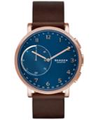 Skagen Unisex Hagen Hybrid Brown Leather Strap Smart Watch 42mm Skt1103
