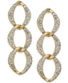 Inc International Concepts Gold-tone Pave Interlock Drop Earrings, Only At Macy's