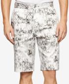 Calvin Klein Men's Pixel Grid-print Flat-front Shorts