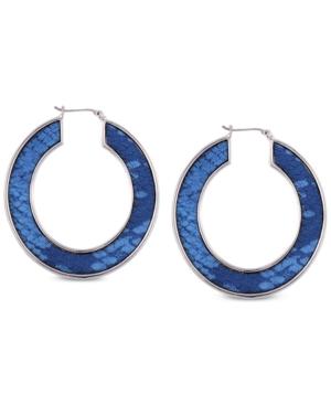 Guess Faux Python Hoop Earrings