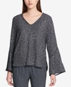 Calvin Klein Printed Flare-sleeve Top