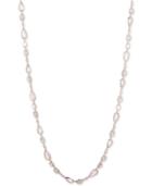 Anne Klein Faceted Stone And Crystal Long Statement Necklace