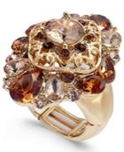 Charter Club Gold-tone Stone Cluster Stretch Ring, Created For Macy's