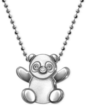 Little Cities By Alex Woo Panda Pendant Necklace In Sterling Silver
