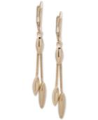 Anne Klein Gold-tone Chain & Oval Drop Earrings