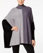 Alfani Colorblocked Turtleneck Poncho, Only At Macy's