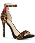 Jessica Simpson Reenah Leopard-print Two-piece Heels Women's Shoes