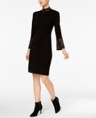 Calvin Klein Studded Bell-sleeved Sweater Dress