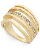 Inc International Concepts Gold-tone Multi-row Pave Statement Ring, Only At Macy's