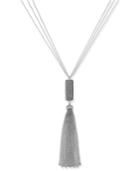 Inc International Concepts Silver-tone Tassel Pendant Necklace, Only At Macy's