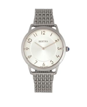 Bertha Quartz Abby Collection Silver Stainless Steel Watch 33mm