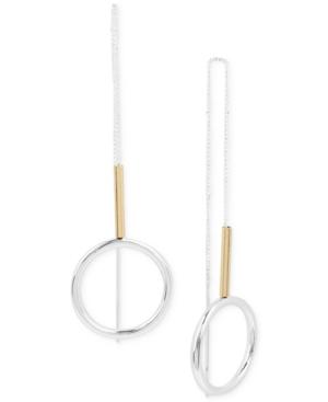 Kenneth Cole New York Two-tone Circle Threader Earrings