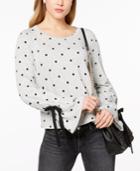 Maison Jules Bell-sleeve Polka-dot Sweater, Created For Macy's