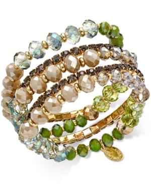 Inc International Concepts Gold-tone Multi-bead Stretch Bracelet, Only At Macy's