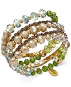 Inc International Concepts Gold-tone Multi-bead Stretch Bracelet, Only At Macy's