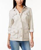 Charter Club Long-sleeve Military Jacket, Only At Macy's