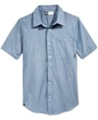 Lrg Men's Defender Chambray Fleck Short-sleeve Shirt