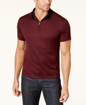 Alfani Men's Zip-up Tech Polo, Created For Macy's