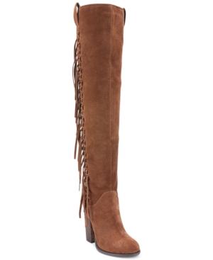 Carlos By Carlos Santana Garrett Knee-high Fringe Boots Women's Shoes