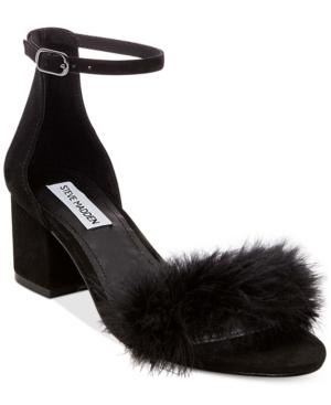 Steve Madden Imelda Feather Block-heel Sandals