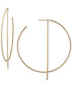 Rachel Rachel Roy Gold-tone Stick Hoop Earrings