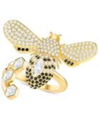 Swarovski Gold-tone Crystal Bee Ring