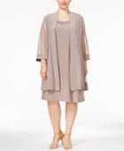 R & M Richards Plus Size Shift Dress And Jacket