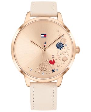 Tommy Hilfiger Women's Nude Leather Strap Watch 38mm, Created For Macy's