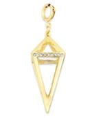 M. Haskell For Inc Gold-tone Pave Enhanced Geometric Cage Clip-on Pendant, Only At Macy's