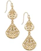 2028 Gold-tone Filigree Double Drop Earrings, A Macy's Exclusive Style
