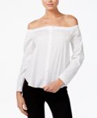 Bar Iii Off-the-shoulder Shirt, Created For Macy's