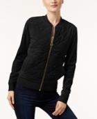 Calvin Klein Velour Quilted Bomber Jacket, A Macy's Exclusive Style
