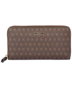 Dkny Bryant Large Zip-around Signature Wallet, Created For Macy's