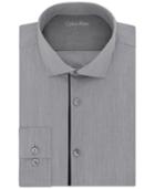 Calvin Klein Men's X Extra Slim-fit Stretch Smokey Grey Solid Dress Shirt