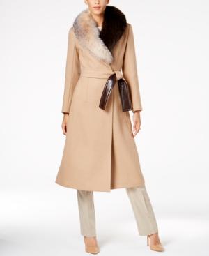 1 Madison Expedition Fox-fur-collar Wrap Coat