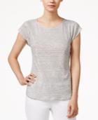 Maison Jules Metallic Striped Top, Only At Macy's