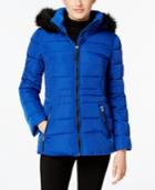 Calvin Klein Water-resistant Hooded Faux-fur-trim Puffer Coat