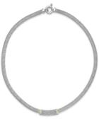 Diamond Mesh Collar Necklace In 14k Gold And Sterling Silver (1/4 Ct. T.w.)