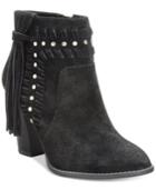 Inc International Concepts Women's Jade Suede Fringe Booties, Only At Macy's Women's Shoes